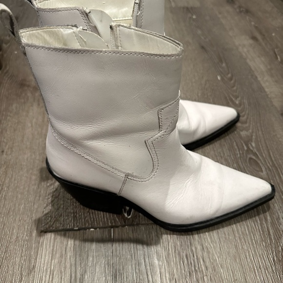 Mango White Cowboy Boots - Picture 2 of 4